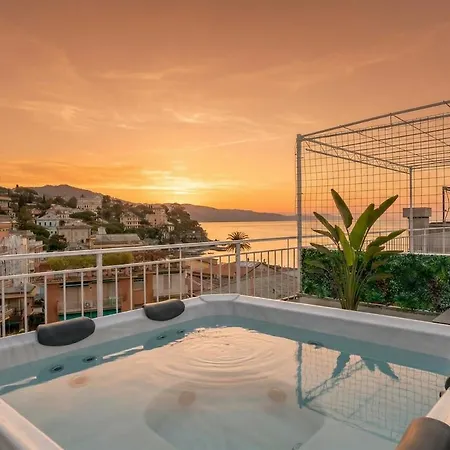 Rooftop With Sea View, Jacuzzi,parking,ac * Santa Margherita Ligure