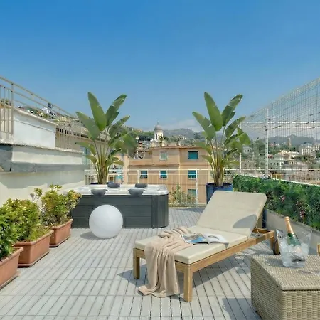 Lejlighed Rooftop With Sea View, Jacuzzi,parking,ac Santa Margherita Ligure